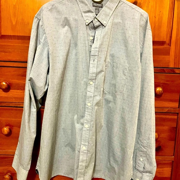 Van Heusen Gray Casual Button Down Shirt - XL - Picture 2 of 3